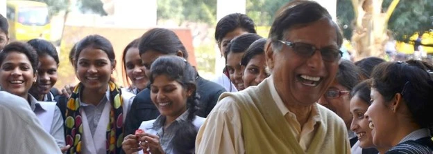 Dr. Singh with students